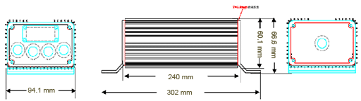 Dimensions of AC-DC LED Driver for decorative lighting, automotive interior lighting, architectural lighting, scenery effect